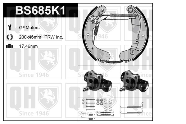 QUINTON HAZELL Комплект тормозных колодок BS685K1